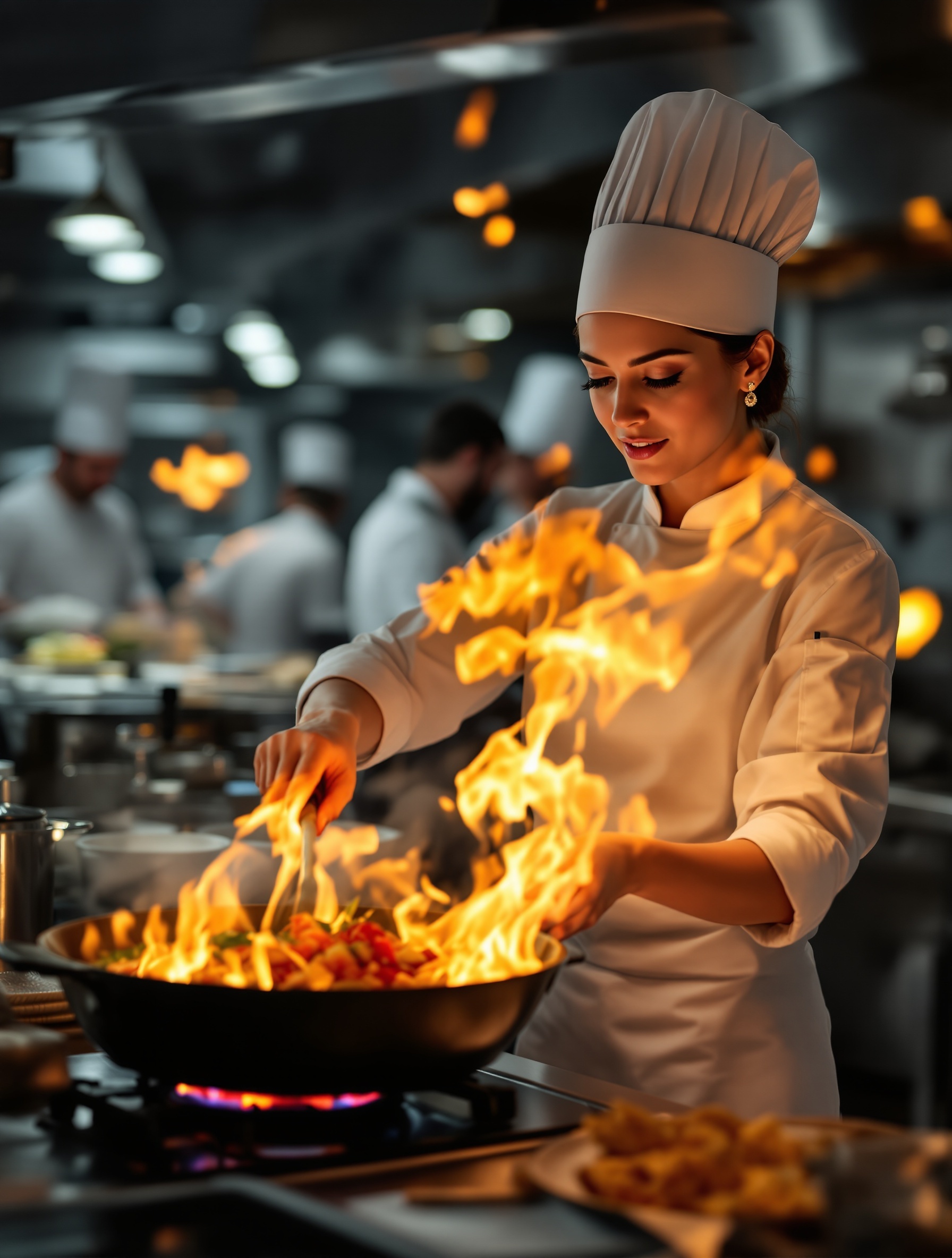 Camille Paris Chef Kitchen Flames