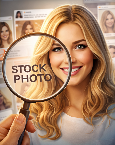 Stock photo detected on multiple profiles